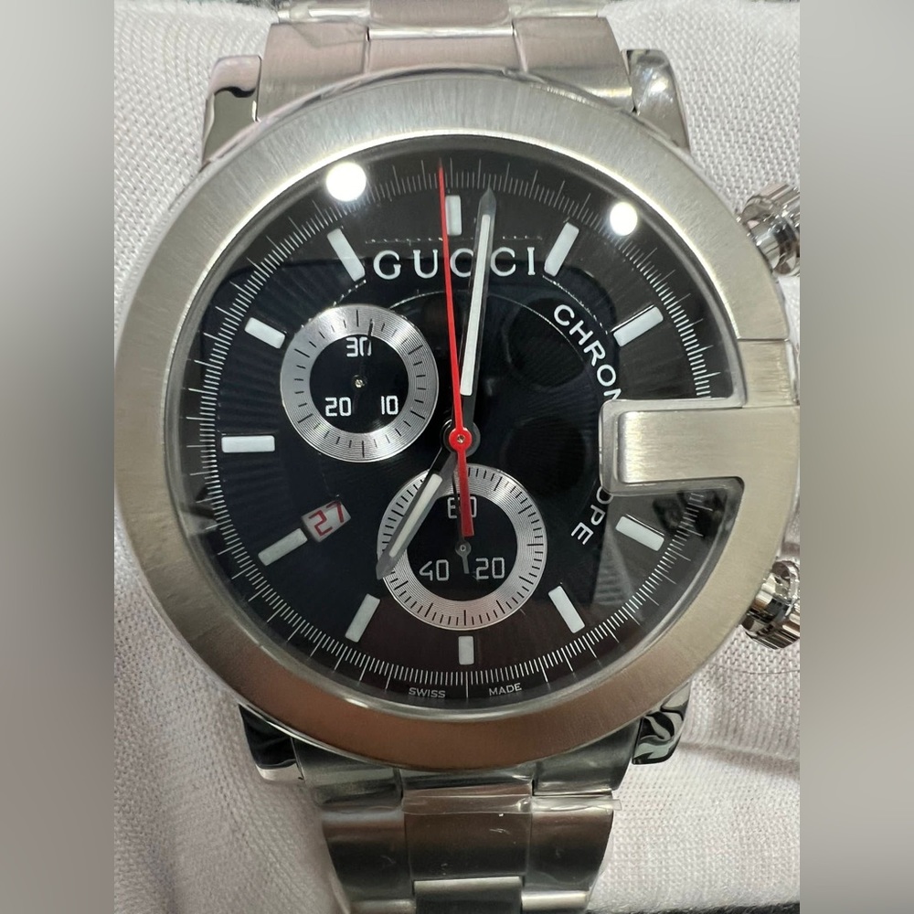 NIB Black G Chrono Gucci Watch - Picture 3 of 7